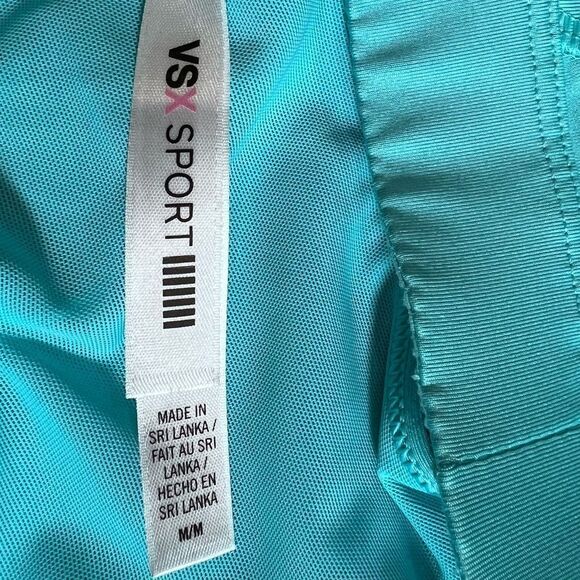 Victoria's Secret VSX High Neck Mesh Yoga Sports Bra Teal Size Medium - Picture 6 of 9